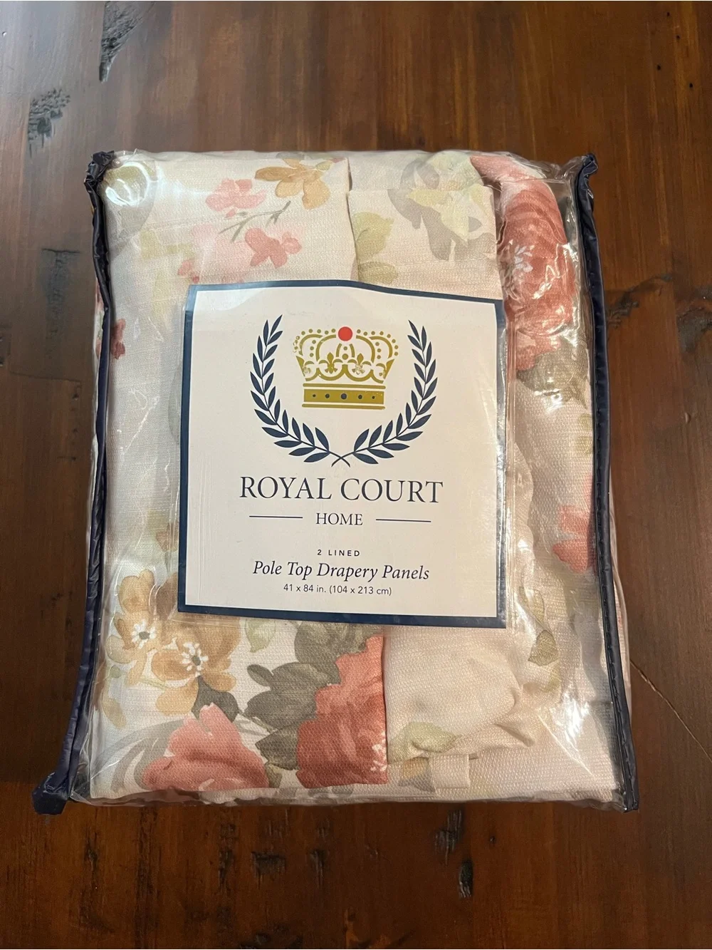 Royal Court Home Floral Pole Top Drapery Panels (41 x 84inch)
